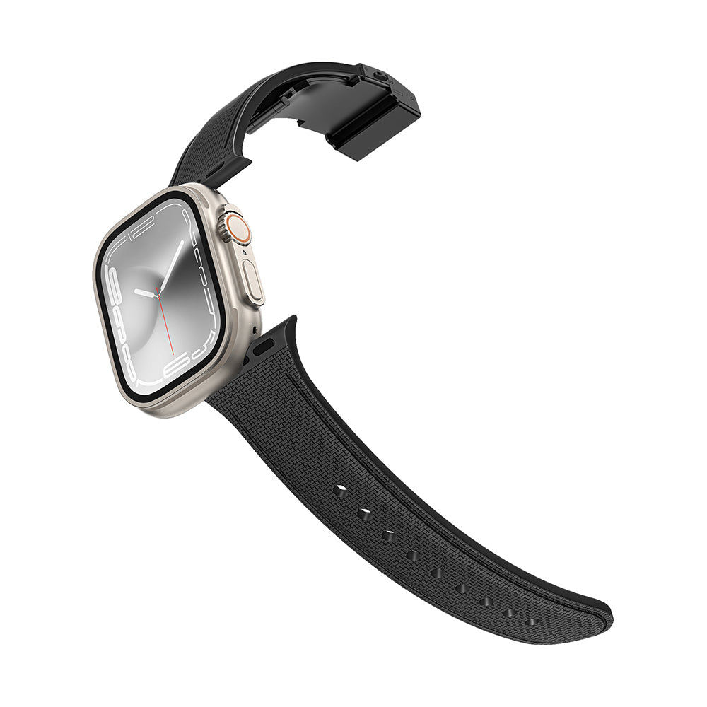Amazingthing Titan Swift Apple Watch 42mm Deri Dokulu Silikon Kordon - 3 Amazingthing Titan Swift Apple Watch 42mm Deri Dokulu Silikon Kordon - 3